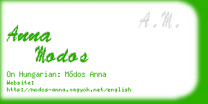 anna modos business card